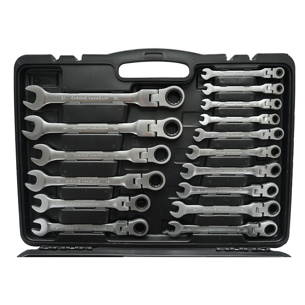 Set 22 chei combinate cu clichet articulate CrV 6-32mm Breckner Germany